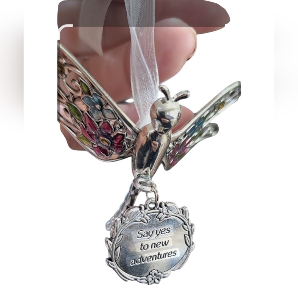 Bejeweled Dragonfly Ornament With Inspirational Verse - Picture 4 of 6